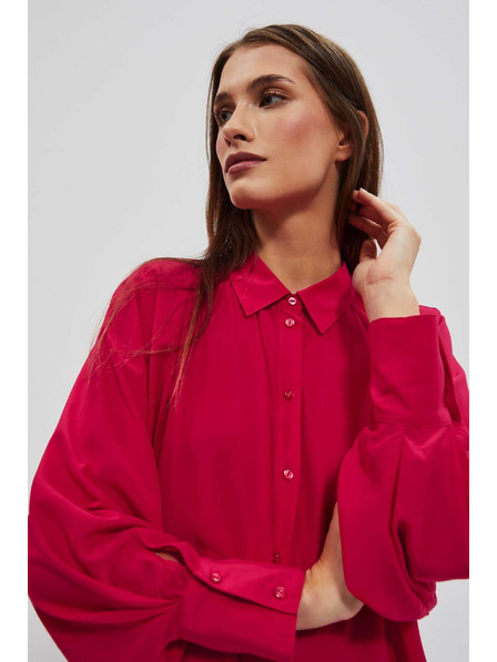Moodo Червена риза с набрани ръкави Moodo