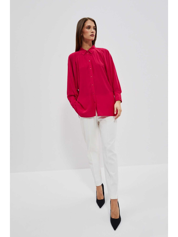 Moodo Червена риза с набрани ръкави Moodo