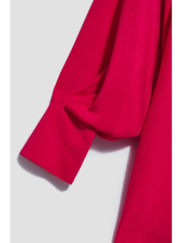 Moodo Червена риза с набрани ръкави Moodo