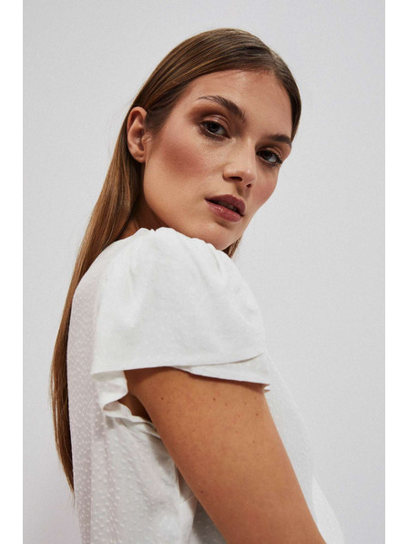 Moodo Перлена блуза с декоративни ръкави Moodo