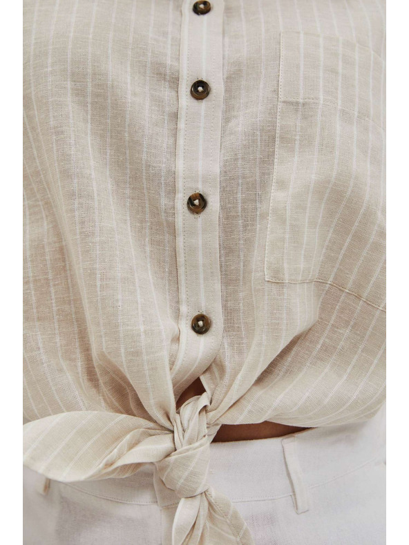 Moodo Ленена риза с връзване Moodo