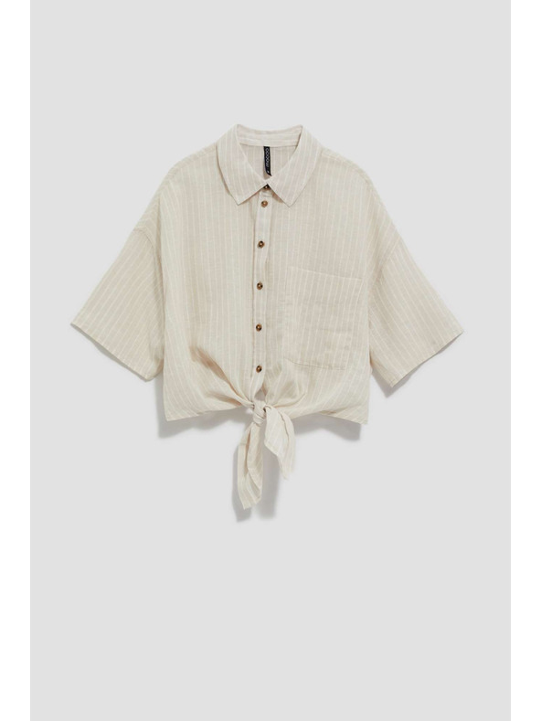 Moodo Ленена риза с връзване Moodo