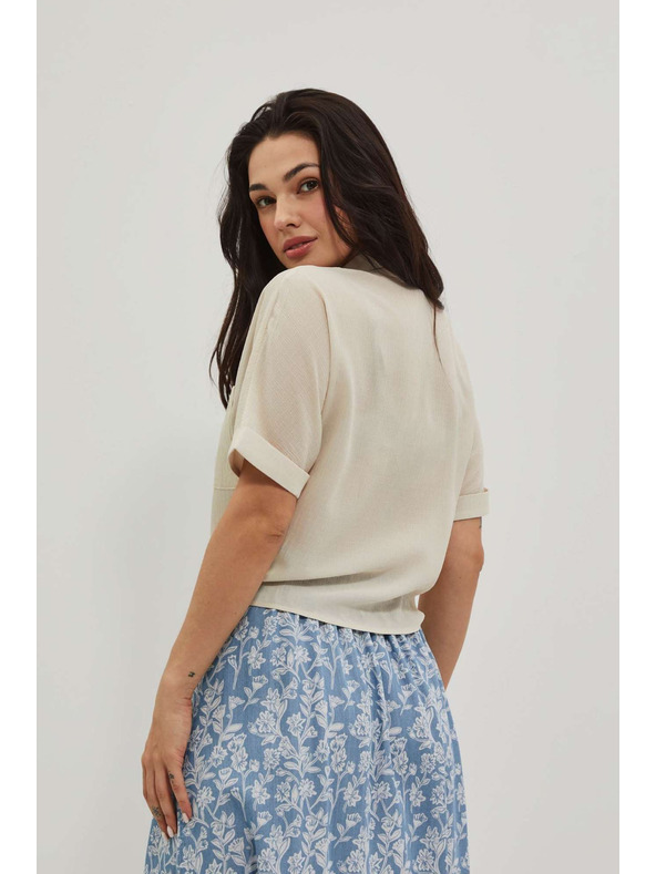 Moodo Блуза с връзване и пясъчен джоб Moodo