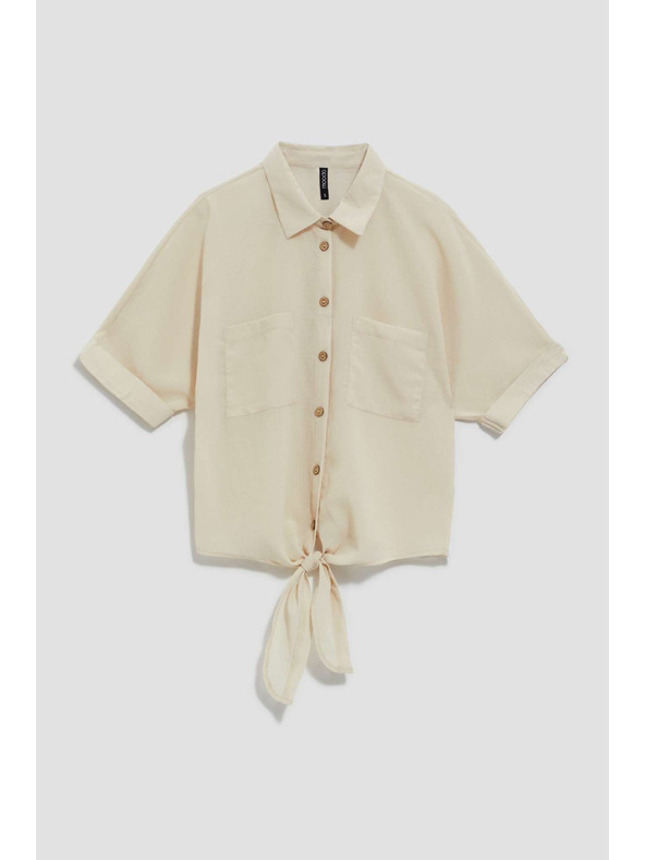 Moodo Блуза с връзване и пясъчен джоб Moodo