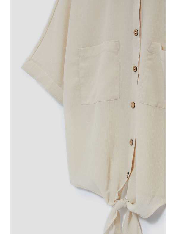 Moodo Блуза с връзване и пясъчен джоб Moodo