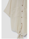 Moodo Блуза с връзване и пясъчен джоб Moodo