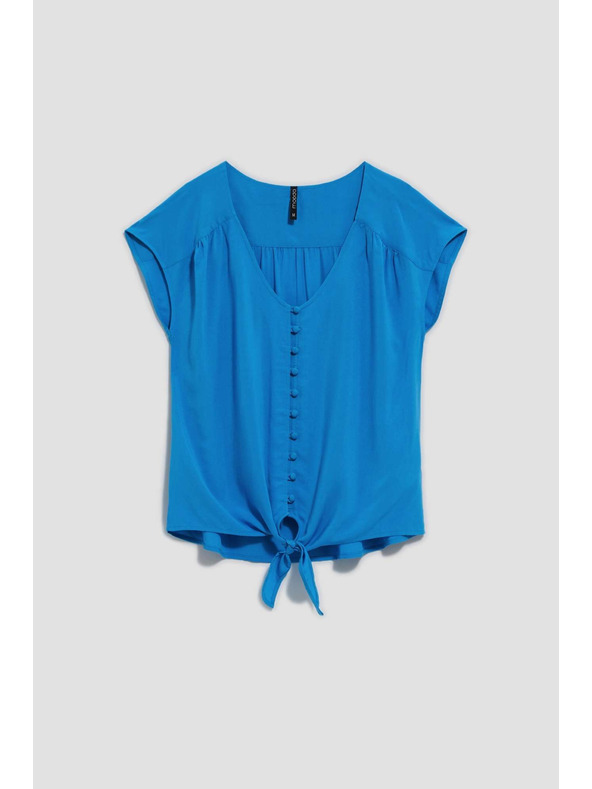 Moodo Азурена риза-тениска с връзване Moodo
