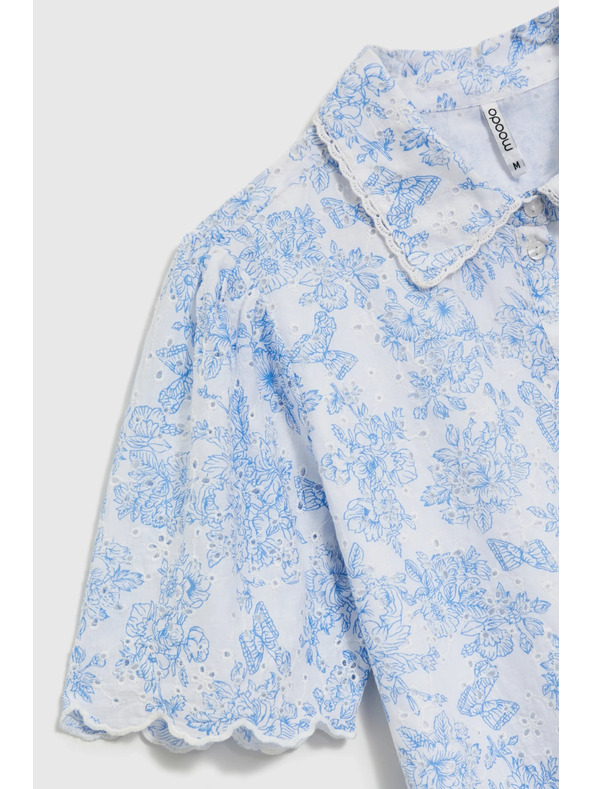 Moodo Бяла памучна блуза Moodo