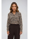 Moodo Щампована кафява риза Moodo