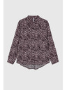 Moodo Розова вискозна риза с леопардов принт Moodo