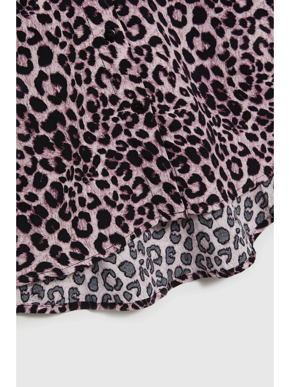Moodo Розова вискозна риза с леопардов принт Moodo