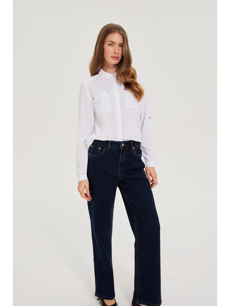 Moodo Бяла вискозна риза Moodo