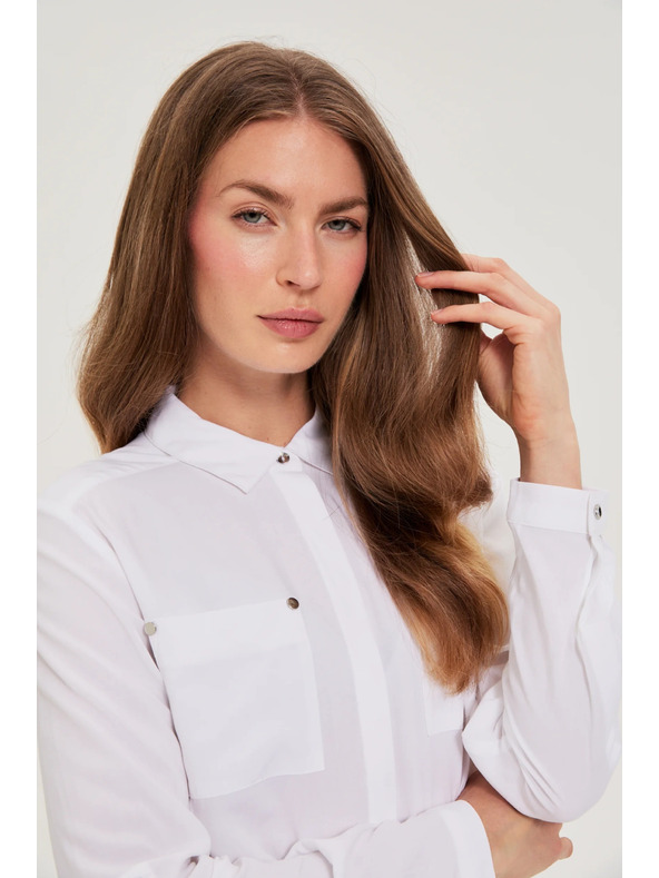 Moodo Бяла вискозна риза Moodo