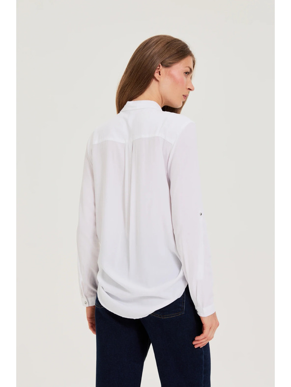 Moodo Бяла вискозна риза Moodo