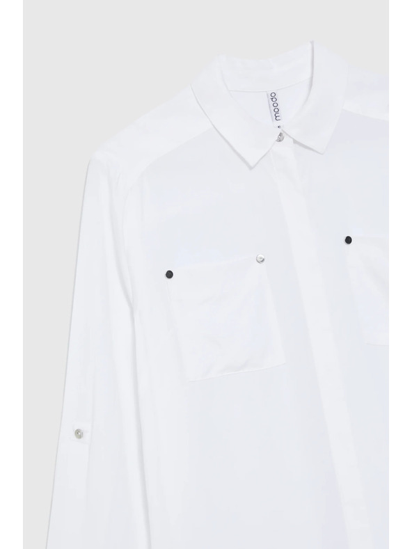 Moodo Бяла вискозна риза Moodo