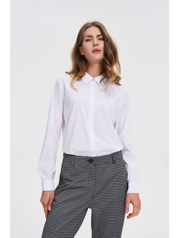 Moodo Бяла риза с яка Moodo