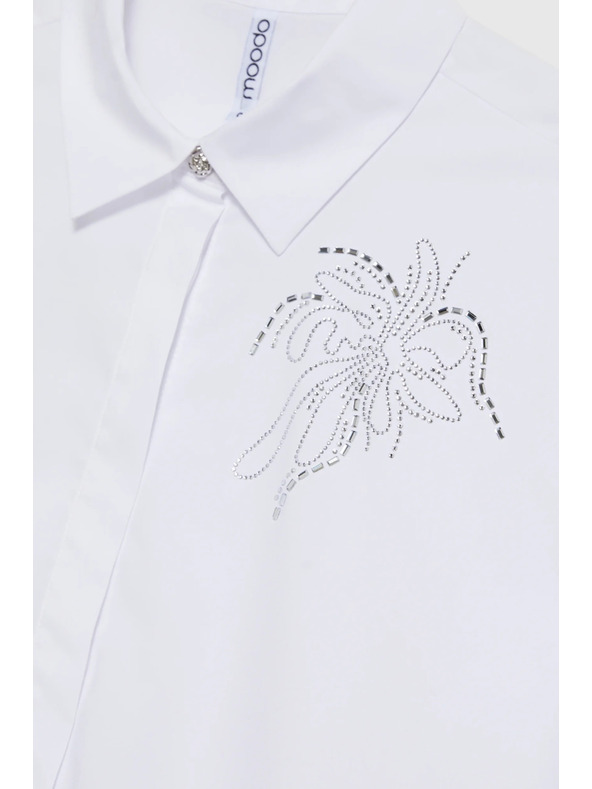 Moodo Бяла риза с яка Moodo