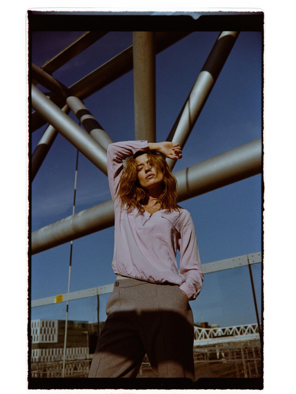 Moodo Розова вискозна риза Moodo