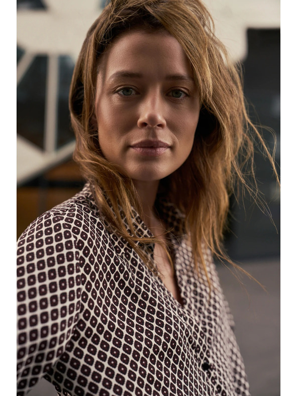 Moodo Щампована риза бордо Moodo