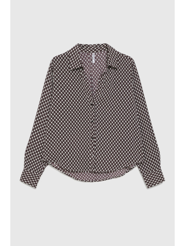 Moodo Щампована риза бордо Moodo