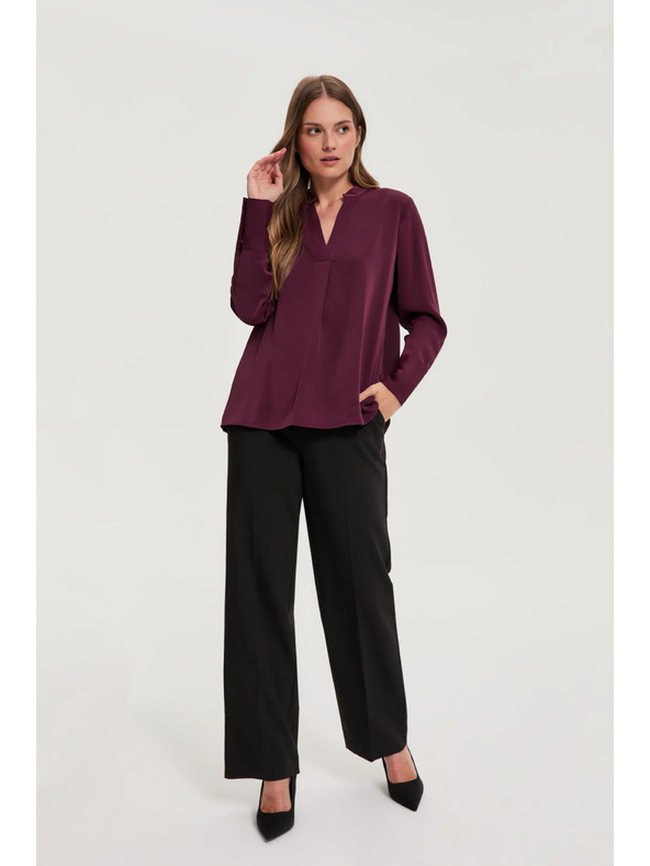 Moodo Елегантна бордо риза Moodo