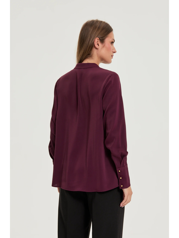 Moodo Елегантна бордо риза Moodo