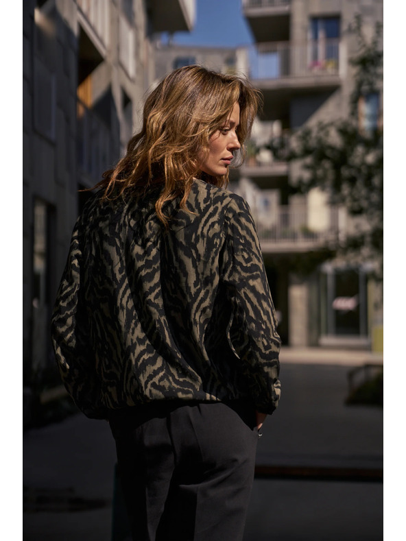 Moodo Оливкова вискозна риза Moodo