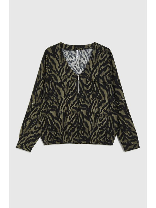 Moodo Оливкова вискозна риза Moodo