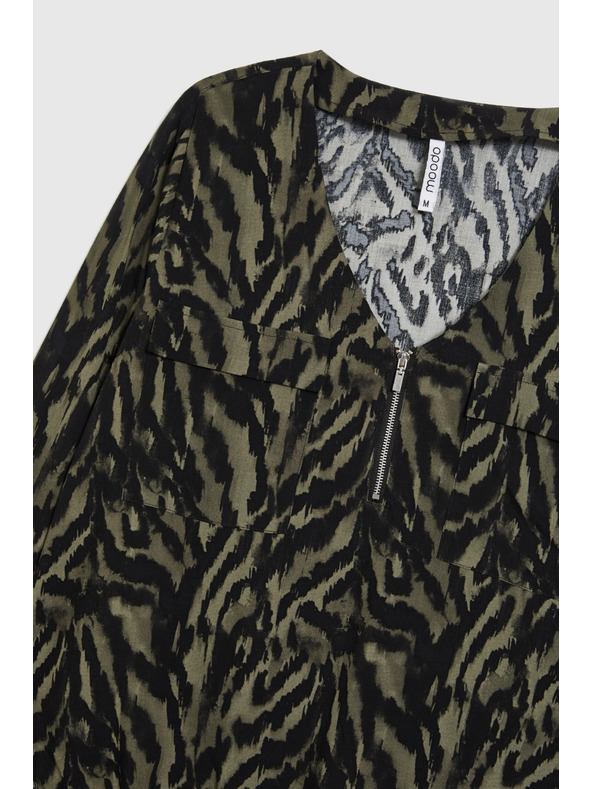 Moodo Оливкова вискозна риза Moodo