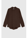 Moodo Кафява вискозна риза Moodo