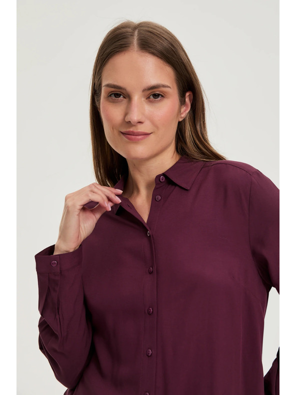 Moodo Винена вискозна риза Moodo