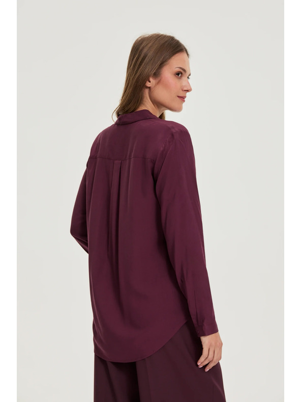 Moodo Винена вискозна риза Moodo