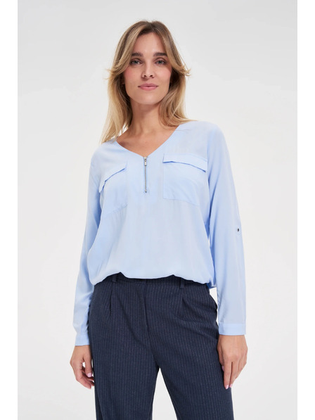 Moodo Светлосиня вискозна риза Moodo