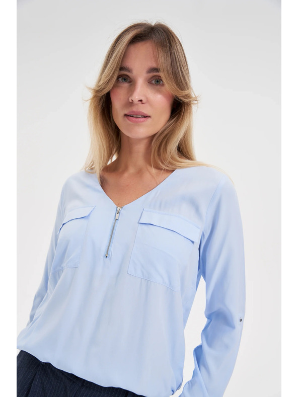 Moodo Светлосиня вискозна риза Moodo