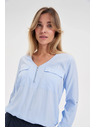 Moodo Светлосиня вискозна риза Moodo