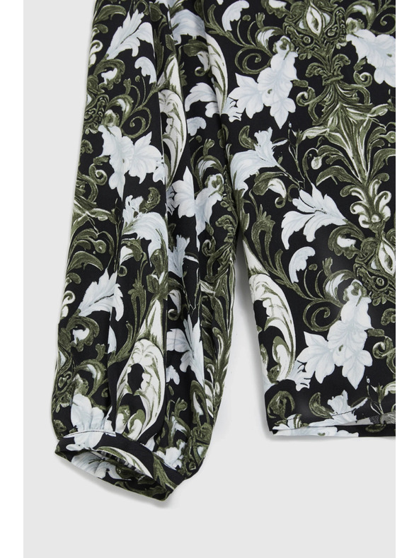 Moodo Тъмнооливкова вискозна риза Moodo