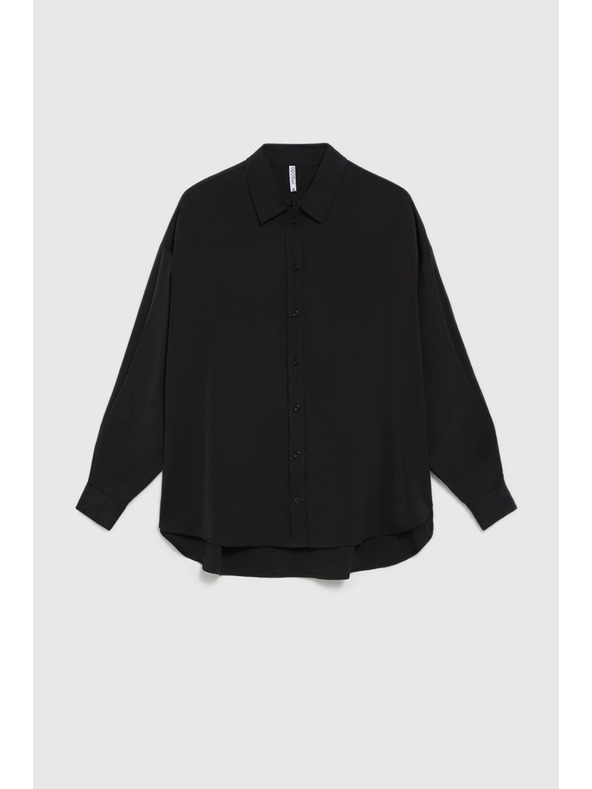 Moodo Гладка черна риза Moodo