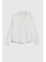 Moodo Гладка бяла вискозна риза Moodo