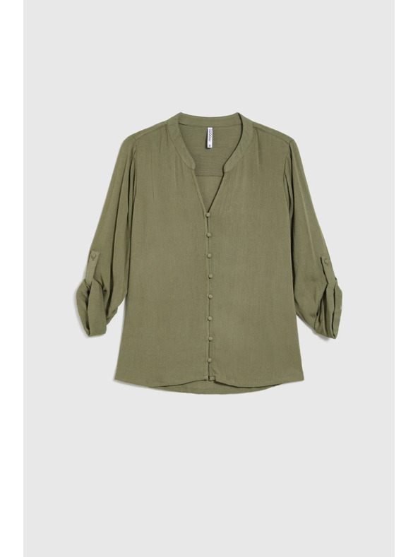 Moodo Оливкова вискозна риза Moodo