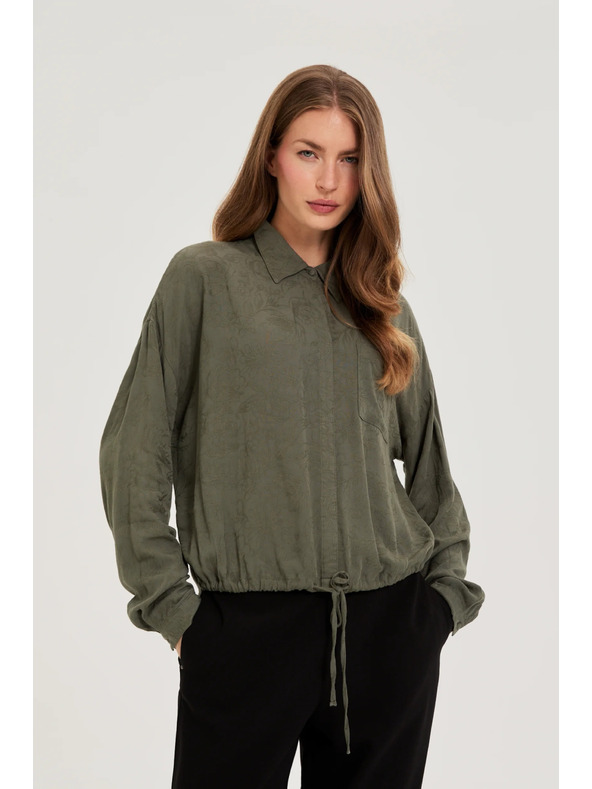 Moodo Оливкова вискозна риза Moodo