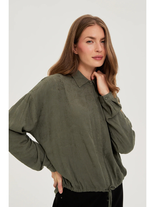 Moodo Оливкова вискозна риза Moodo