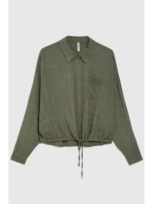 Moodo Оливкова вискозна риза Moodo