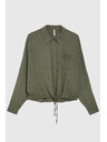 Moodo Оливкова вискозна риза Moodo
