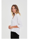 Moodo Бяла риза с къси ръкави Moodo