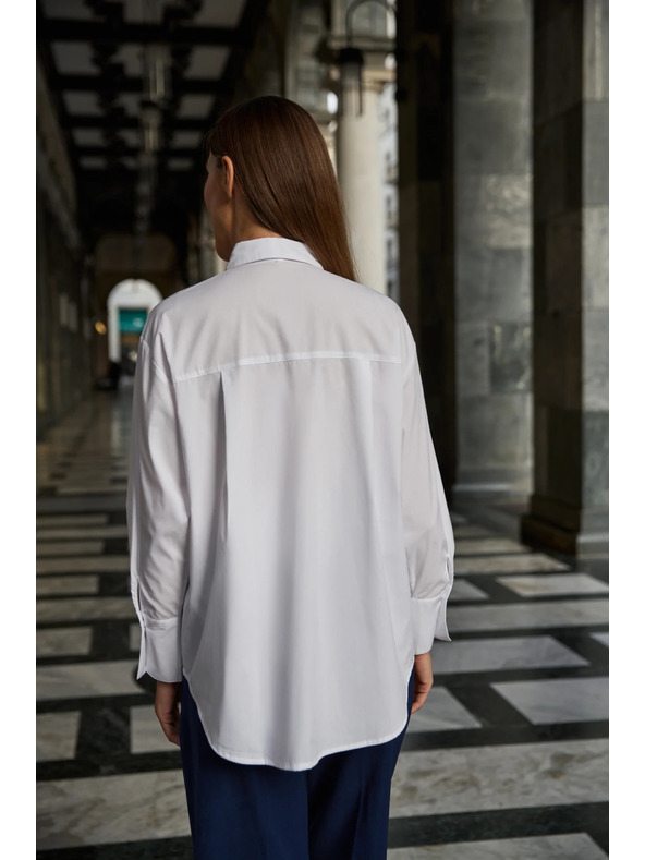 Moodo Бяла риза декорирана с мъниста Moodo