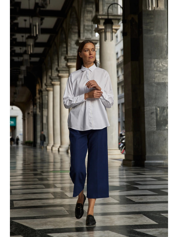 Moodo Бяла риза декорирана с мъниста Moodo