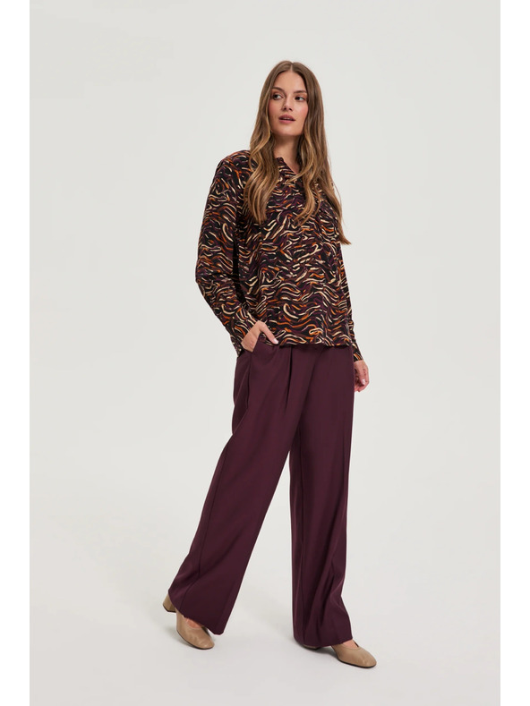 Moodo Кафява вискозна риза Moodo