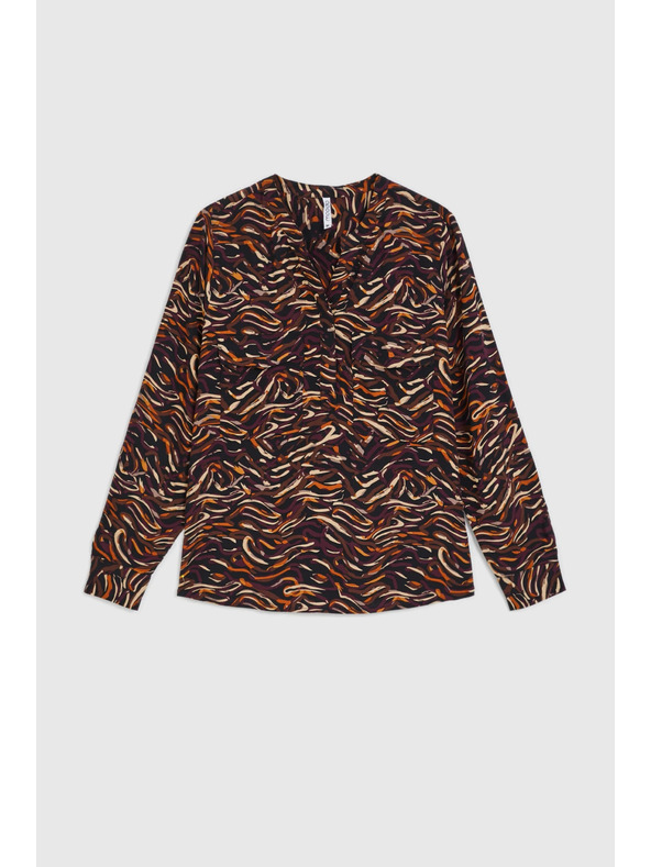 Moodo Кафява вискозна риза Moodo