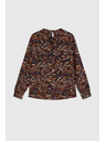 Moodo Кафява вискозна риза Moodo