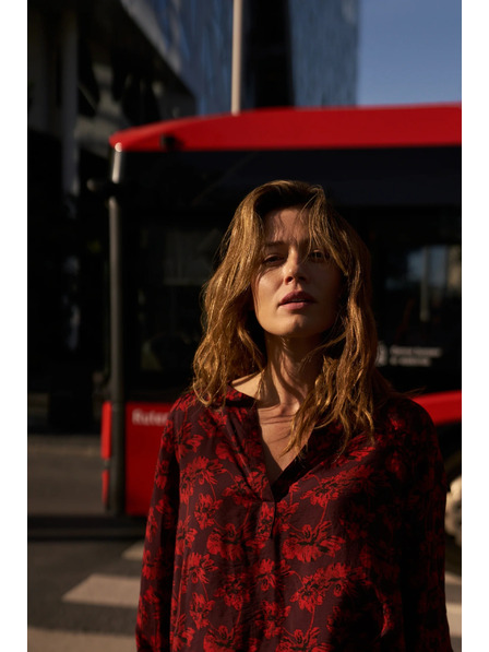 Moodo Бордо цветна риза Moodo